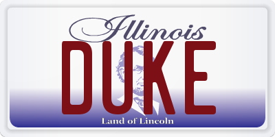 IL license plate DUKE