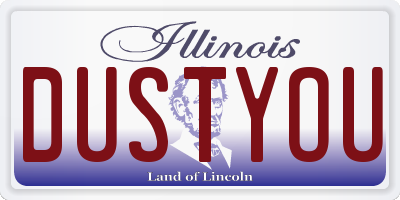 IL license plate DUSTYOU