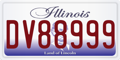 IL license plate DV88999