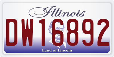 IL license plate DW16892