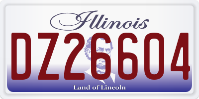 IL license plate DZ26604