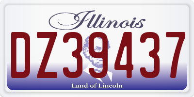 IL license plate DZ39437