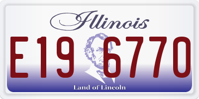 IL license plate E196770