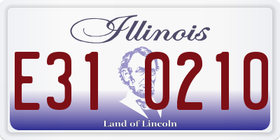 IL license plate E310210