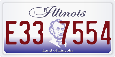 IL license plate E337554