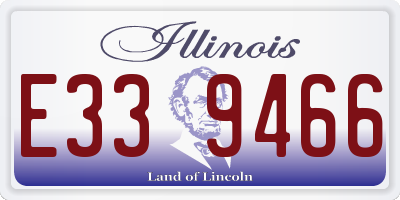 IL license plate E339466