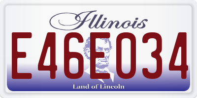 IL license plate E46E034