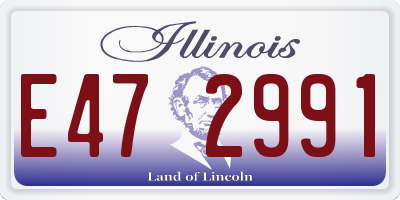 IL license plate E472991