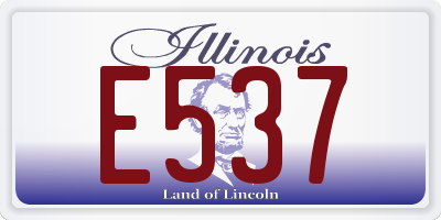 IL license plate E537