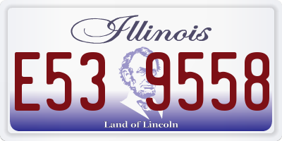 IL license plate E539558