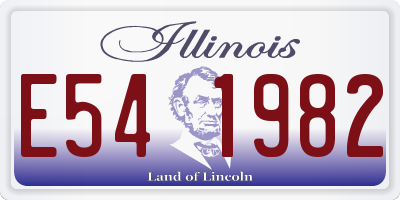 IL license plate E541982