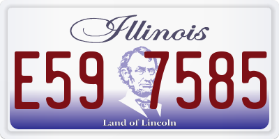 IL license plate E597585