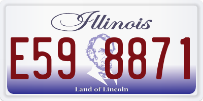 IL license plate E598871