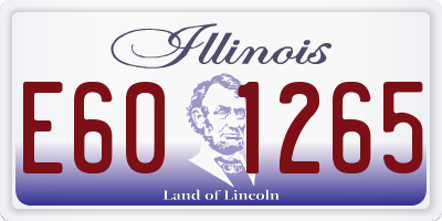 IL license plate E601265