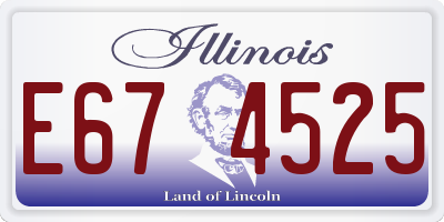 IL license plate E674525