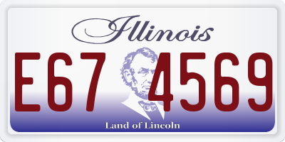 IL license plate E674569