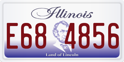 IL license plate E684856