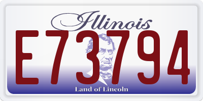 IL license plate E73794