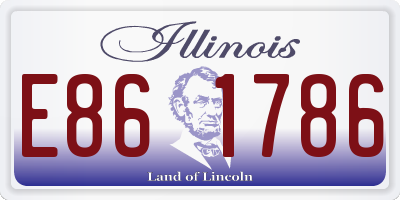 IL license plate E861786