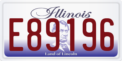 IL license plate E89196