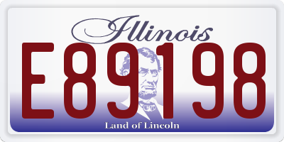 IL license plate E89198