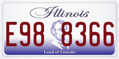 IL license plate E988366