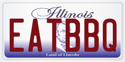 IL license plate EATBBQ