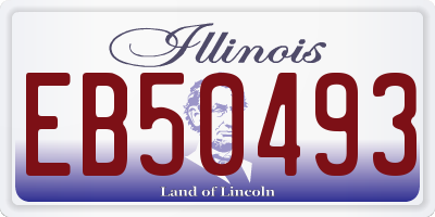 IL license plate EB50493