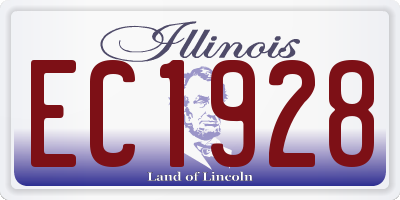 IL license plate EC1928