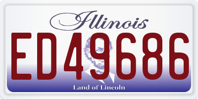 IL license plate ED49686