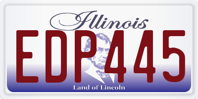 IL license plate EDP445