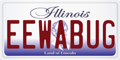 IL license plate EEWABUG