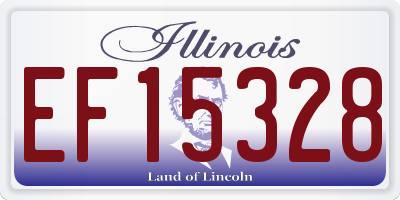 IL license plate EF15328