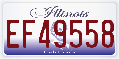 IL license plate EF49558