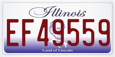 IL license plate EF49559