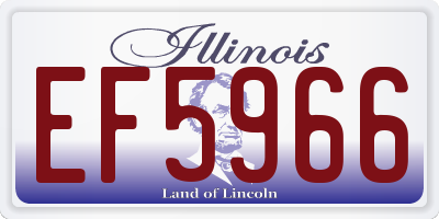 IL license plate EF5966