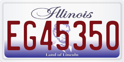 IL license plate EG45350