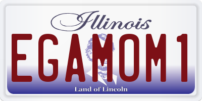 IL license plate EGAMOM1