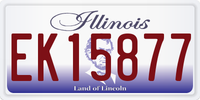 IL license plate EK15877