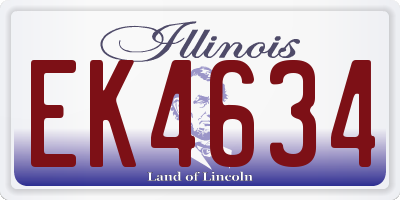 IL license plate EK4634