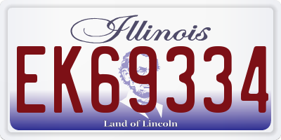 IL license plate EK69334