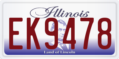 IL license plate EK9478