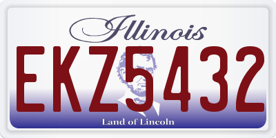 IL license plate EKZ5432