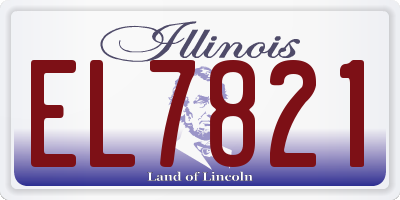 IL license plate EL7821