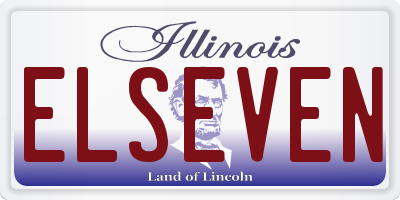 IL license plate ELSEVEN