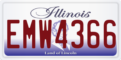 IL license plate EMW4366