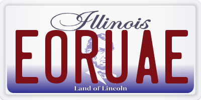 IL license plate EORUAE