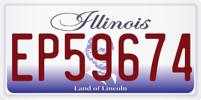 IL license plate EP59674