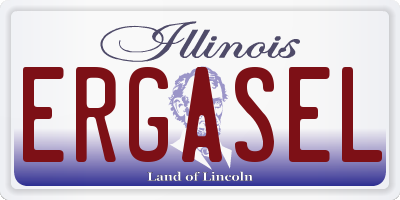 IL license plate ERGASEL