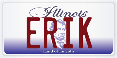 IL license plate ERIK